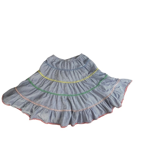 Mini Boden Multicolor RicRac PomPom Skirt 9-10y - Picture 2 of 6